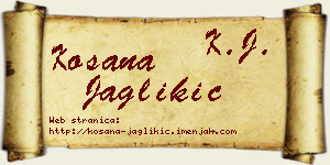 Kosana Jaglikić vizit kartica